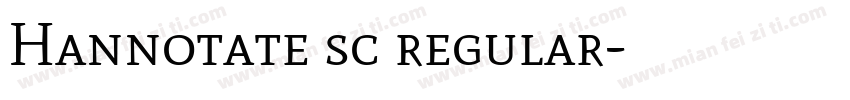 Hannotate sc regular字体转换